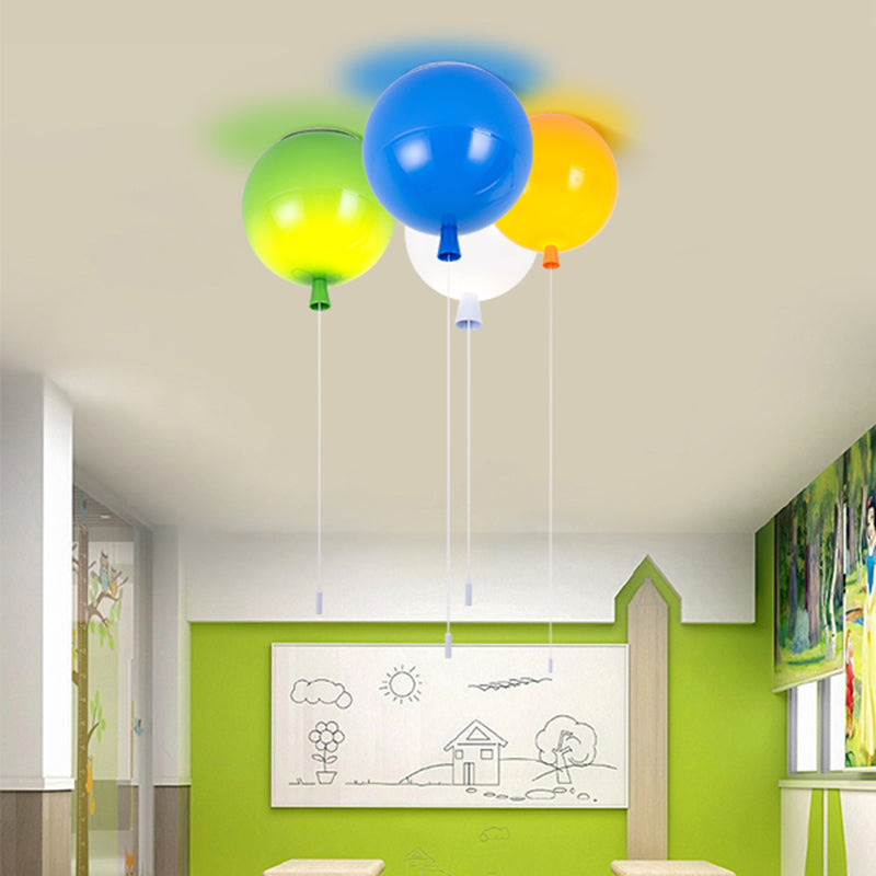 RoyaleGlow Kids Colorful Balloon Ceiling Light Modern Nursery Room Decor