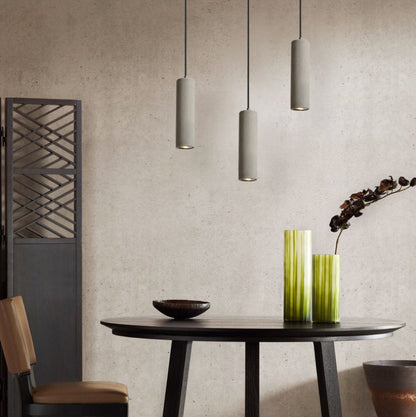 Royaleva Modern Concrete Pendant Light, Industrial Contemporary Ceiling Fixture