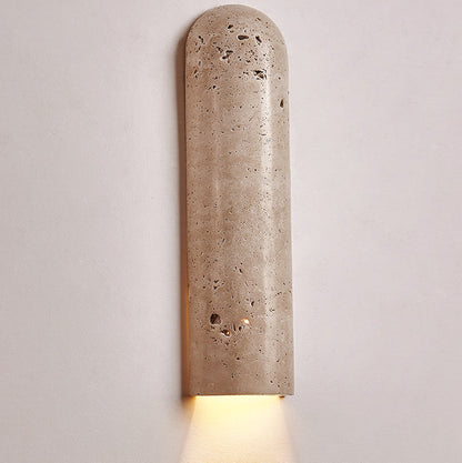 RoyaleGlow Travertine LED Wall Sconce - Modern Natural Stone Up Down Light