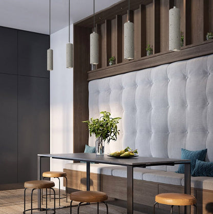 Royaleva Modern Concrete Pendant Light, Industrial Contemporary Ceiling Fixture