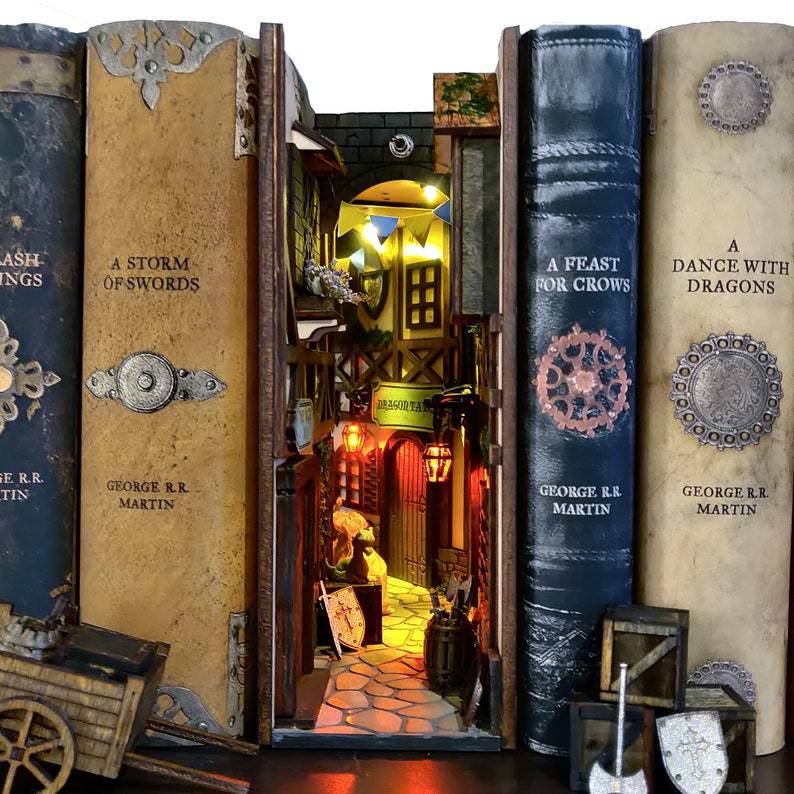 RoyaleGlow Medieval AlleyWorld Bookshelf Insert Box