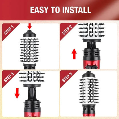 Luxora Rotating Hair Dryer with Interchangeable Brushes