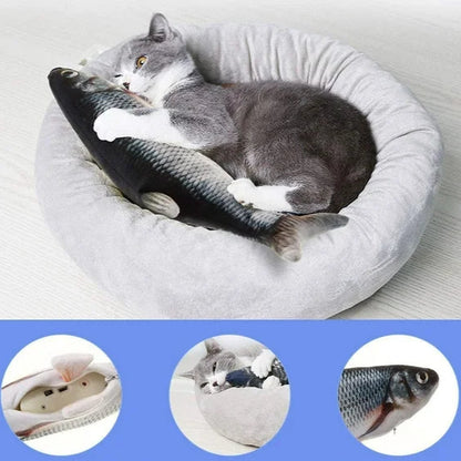 RoyaleGlow USB Floppy Fish Toy for Cats and Dogs