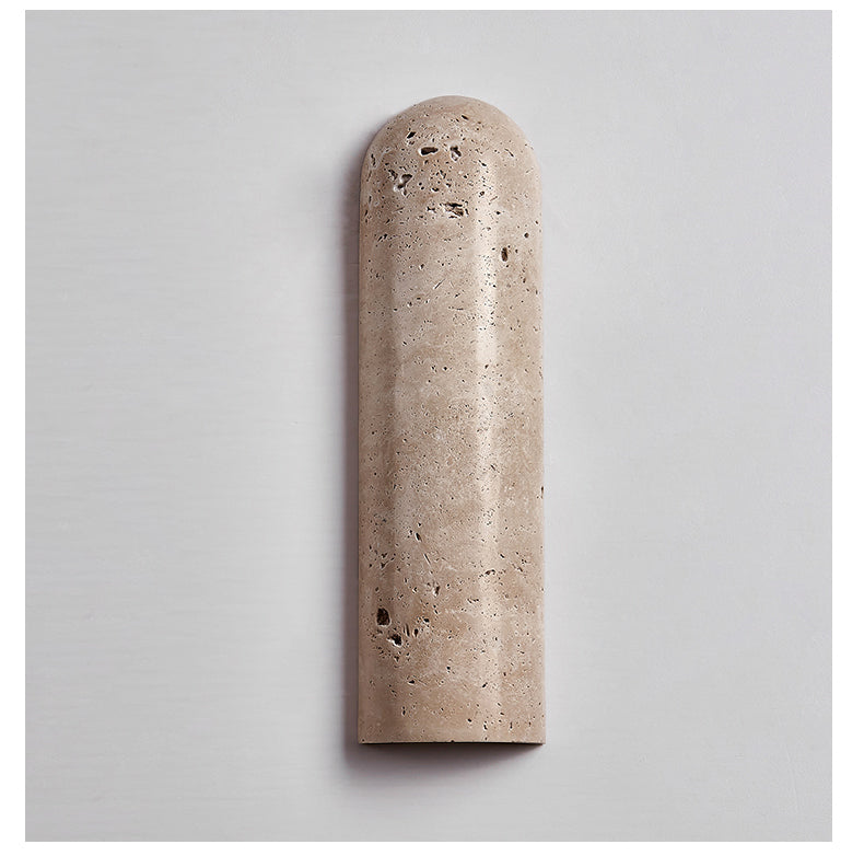 RoyaleGlow Travertine LED Wall Sconce - Modern Natural Stone Up Down Light