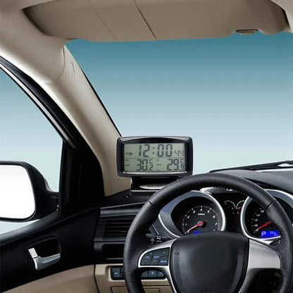Luxora Car Dashboard Thermometer with Digital Clock Display