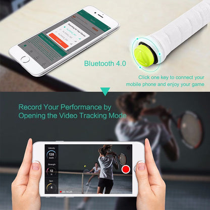 RoyaleGlow Smart Tennis Racket Sensor for Real-Time Data Tracking