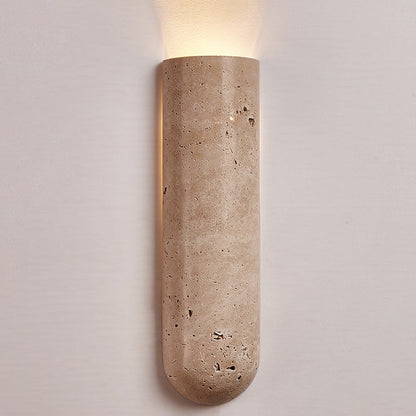 RoyaleGlow Travertine LED Wall Sconce - Modern Natural Stone Up Down Light