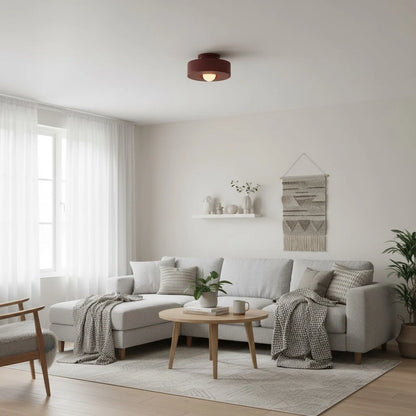 RoyaleGlow Minimalist Modern Circular Ceiling Lamp - Flush Mount LED Light