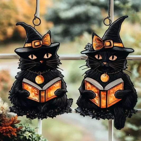 2D Halloween Window Hanging Decoration Creative Pumpkin Ghost Acrylic Hanging Ornaments Home Window Festival Party Decorations 0