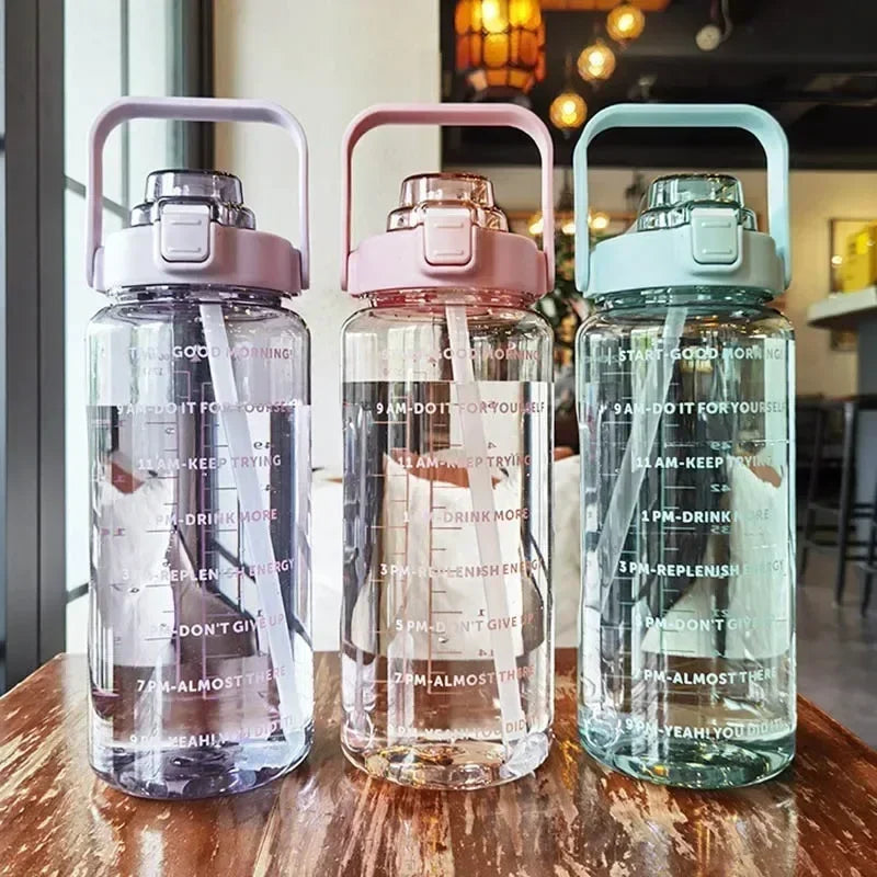 2L Portable Water Bottle With Time Marker 2