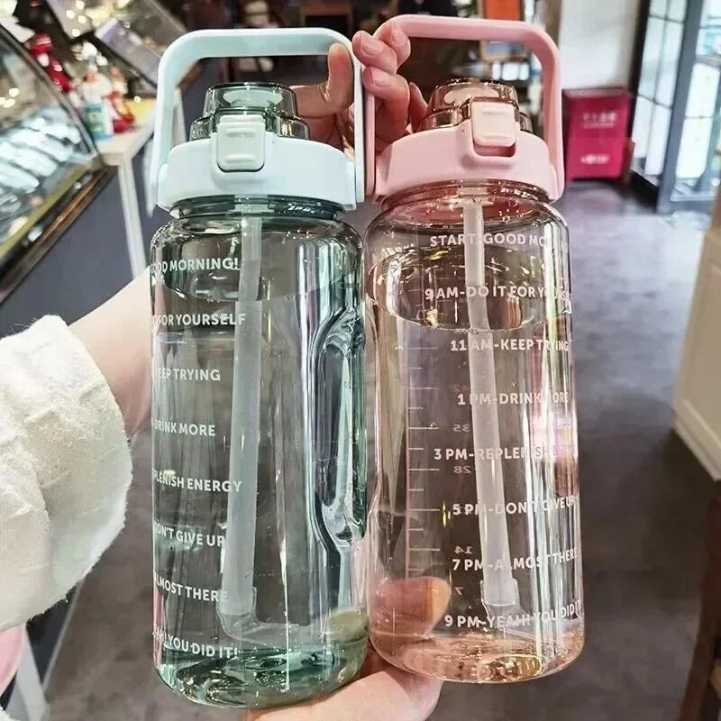 2L Portable Water Bottle With Time Marker 5