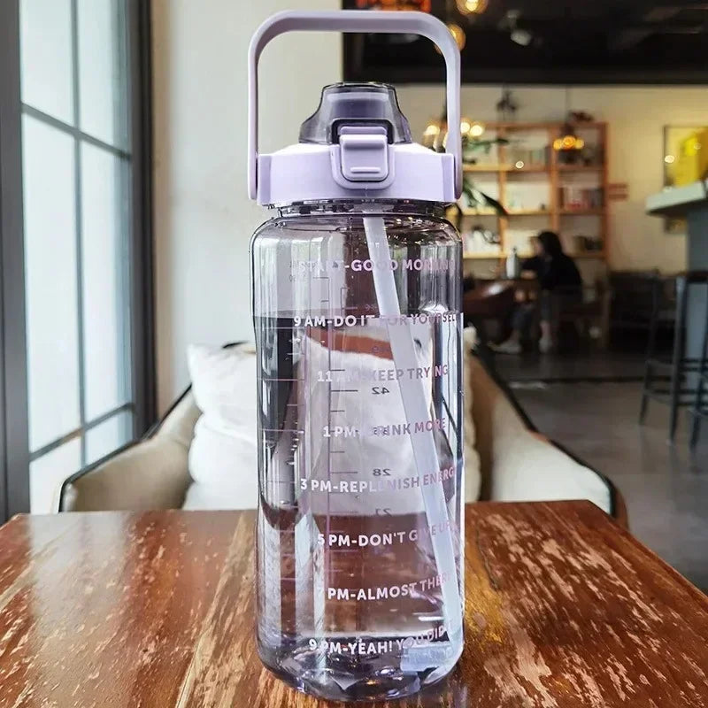 2L Portable Water Bottle With Time Marker 7