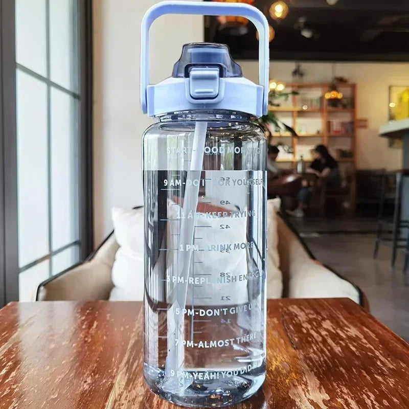 2L Portable Water Bottle With Time Marker 9