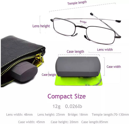 Luxora Folding Reading Glasses - Portable With Case