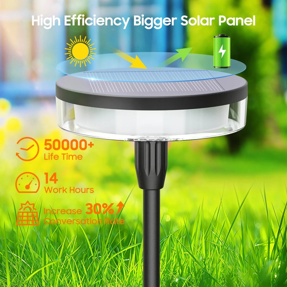 2PCS Solar Pathway Light Sway by Wind Solar Swaying Lights Bright 12H IP65 Waterproof for Outside Yard Path Patio Lawn Decor 3