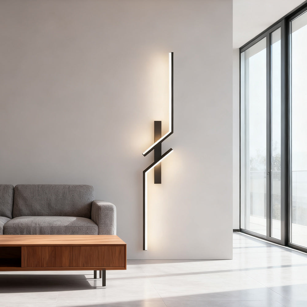 RoyaleGlow Modern LED Wall Sconce - Minimalist Asymmetrical Indoor Lighting Fixture