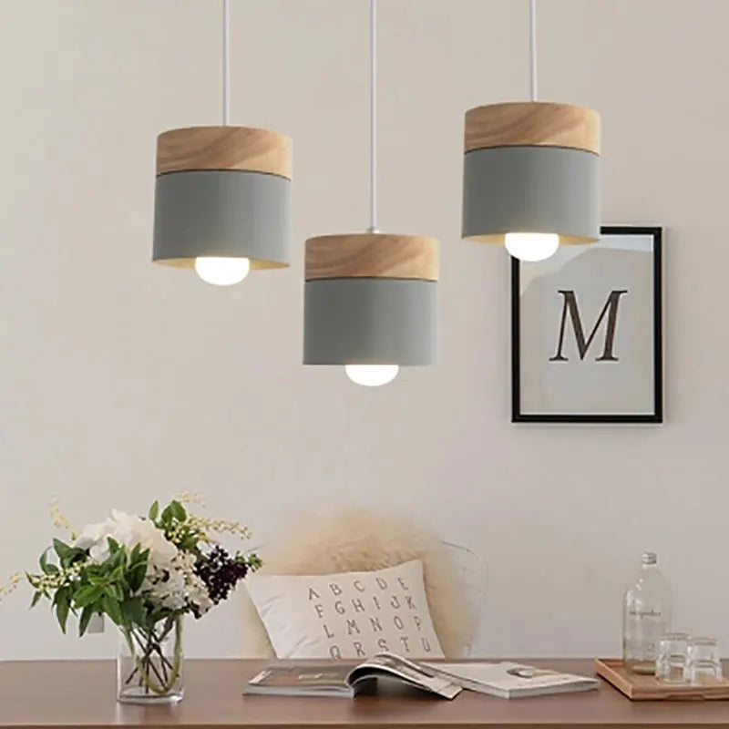 LuxRoyale Modern Wooden Pendant Light with Elegant Ambient Glow