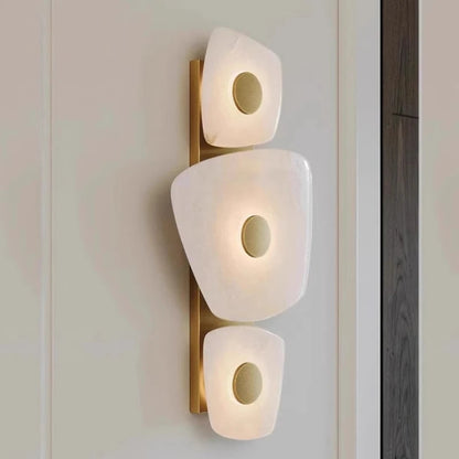 LuxRoyale Irregular Onyx Wall Sconce - Modern Stone LED Wall Light