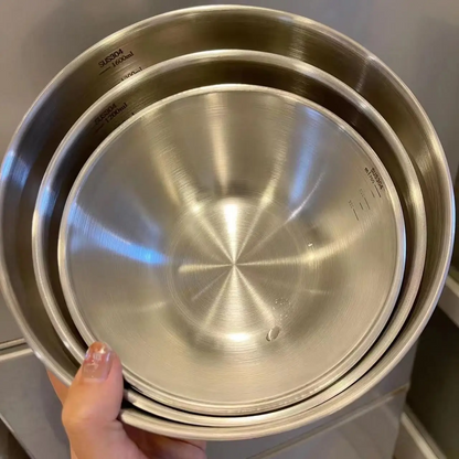 Royelux Premium Stainless Steel Mixing Bowls - Modern 5 Piece Elegant Nesting Set