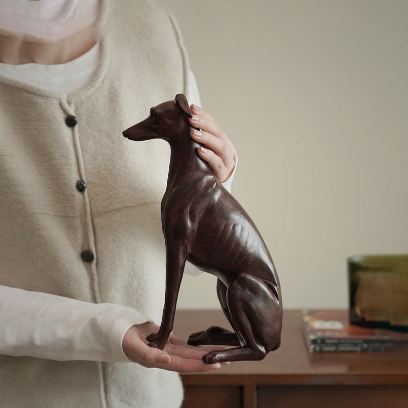 LuxRoyale Elegant Greyhound Sculpture-Dog Statue Decor.