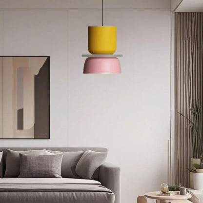 Lumora Modern LED Pendant Light - Stylish Colorful Macaron Design for Living Room