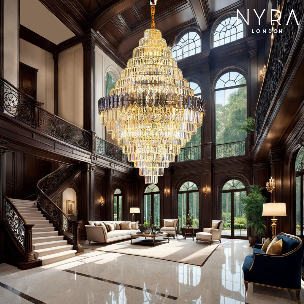 RoyaleGlow Anwar Crystal Chandelier Custom Size Luxury