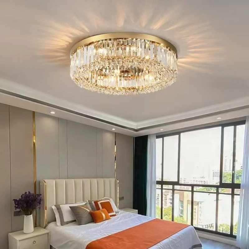 RoyaleGlow Luxury Crystal Ring Chandelier for Living Room & Dining Room Lighting
