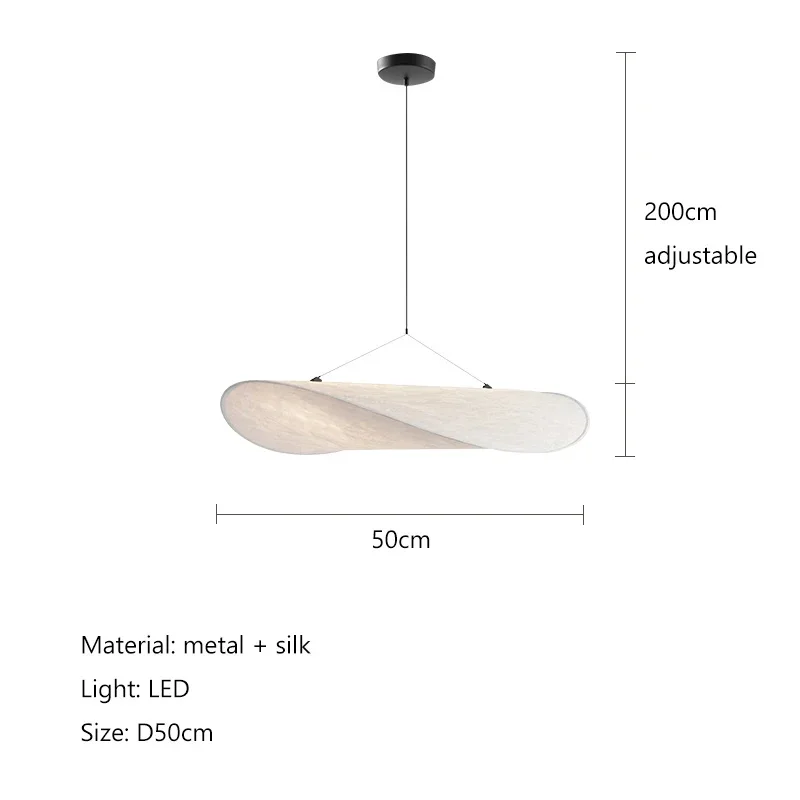 Rayvia Modern Silk Wavy Pendant Light – Luxury Organic Design Handmade