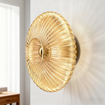 Royaleva Luxury Ribbed Glass Wall Sconce for Designer Home Lighting