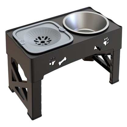 Royaleva Adjustable Raised Pet Dog Slow Feeder Bowl