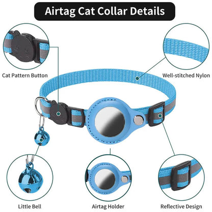 Royaleva Waterproof Reflective Pet Airtag Holder Collar