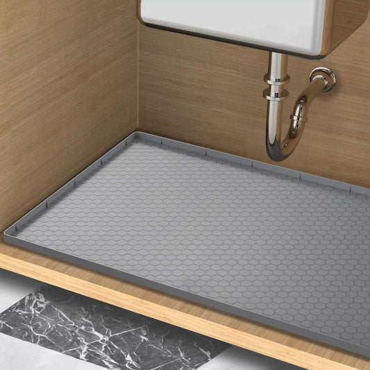 RoyaleGlow Large Under Kitchen Sink Mat Silicone Protective Liner