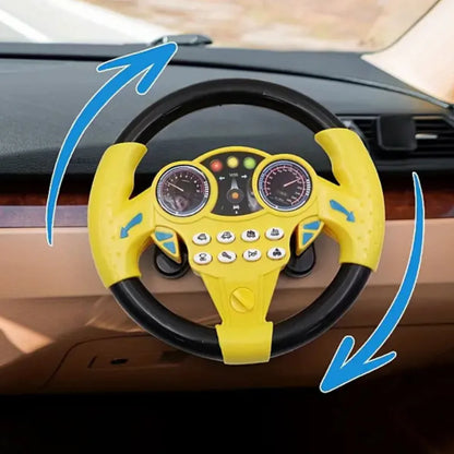 Luxora Kid's Electric Simulation Steering Wheel Suction Attachment