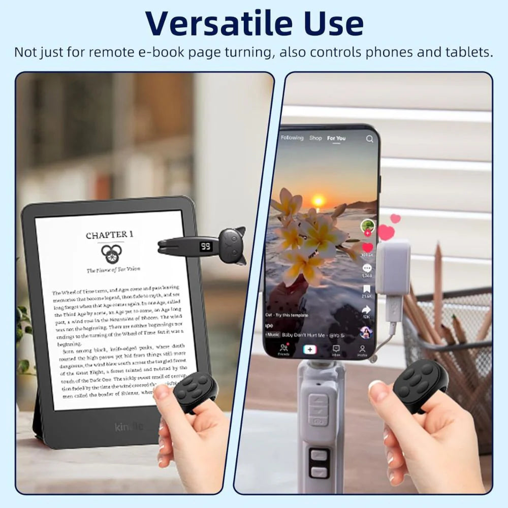 RoyaleGlow Hands-Free Bluetooth Page Turner for E-Readers & Tablets