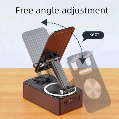 Royaleva 4-in-1 Phone Stand with Bluetooth Speaker