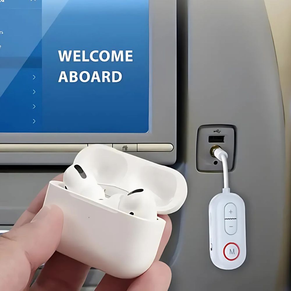 Royaleva Wireless Bluetooth 5.4 Audio Transmitter Receiver Airplane Adapter with Mic