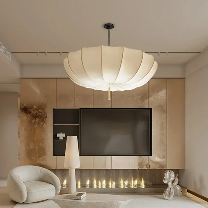 Royaleva Wabi Sabi Fabric Chandelier | Modern Nordic Organic Pendant Light