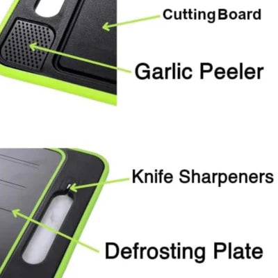 Royaleva 4-in-1 Cutting Board with Thawing Tray and Knife Sharpener