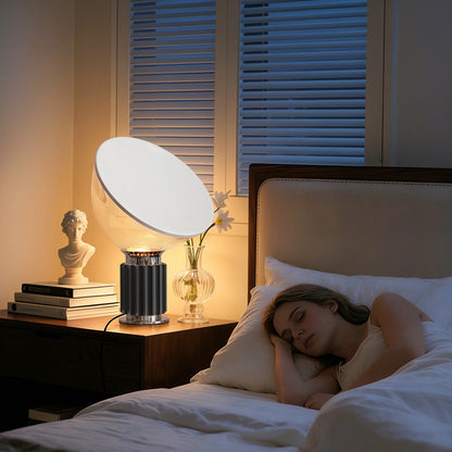 RoyaleGlow Industrial Table Lamp - Adjustable Clear Glass & Black Metal Base