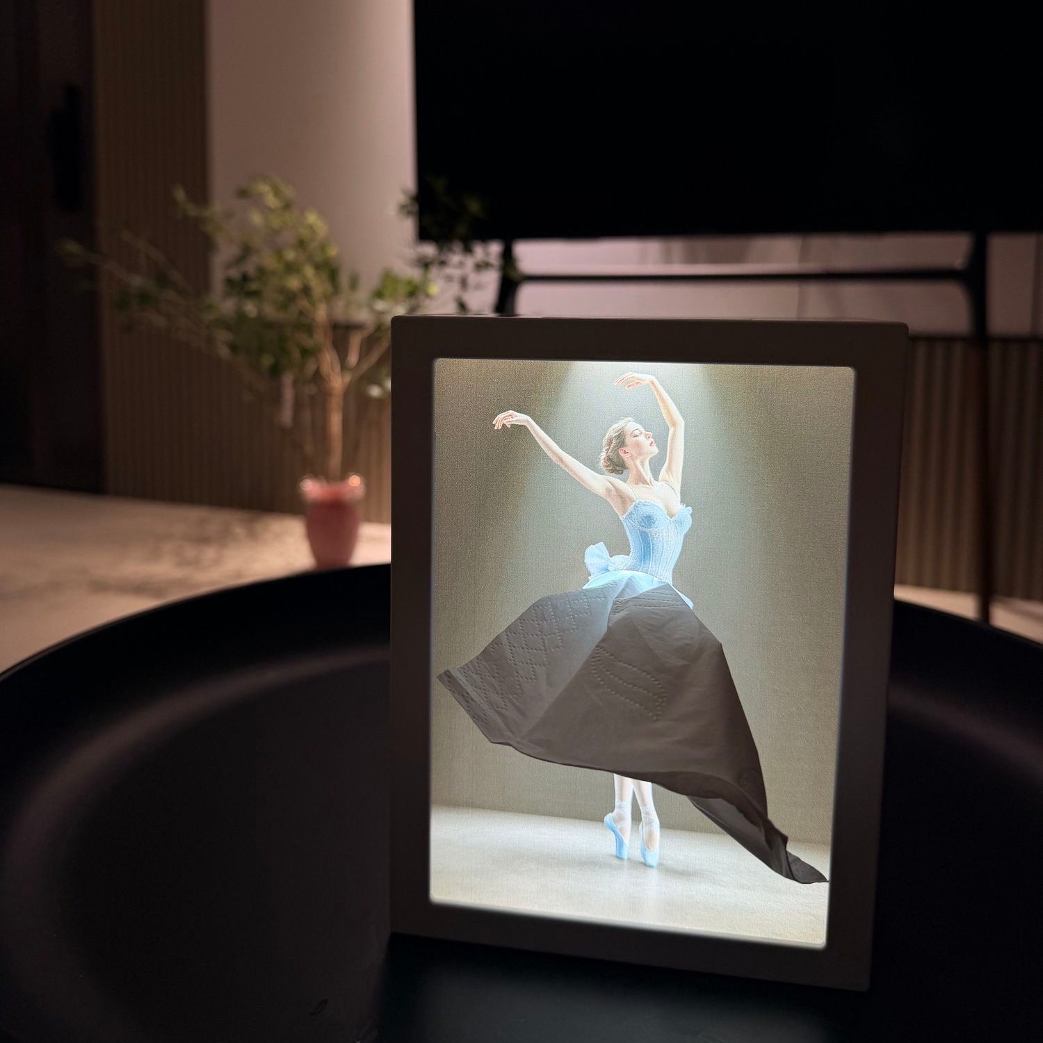 LuxRoyale Enchanting Ballerina Tissue Box with LED Light – Elegant Dance Illusion Decor-Royale Basic