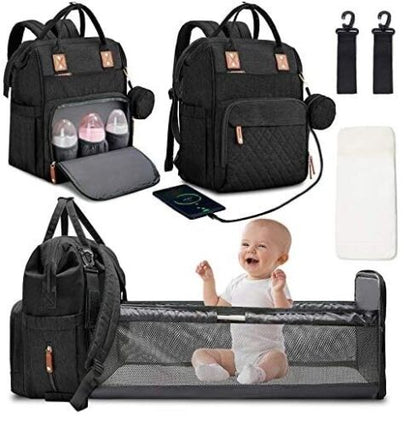 RoyaleGlow Changing Bag - Travelling Baby Cot Portable