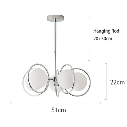 Royelux Modern Glass Globe Chandelier-Ceiling Light Fixture