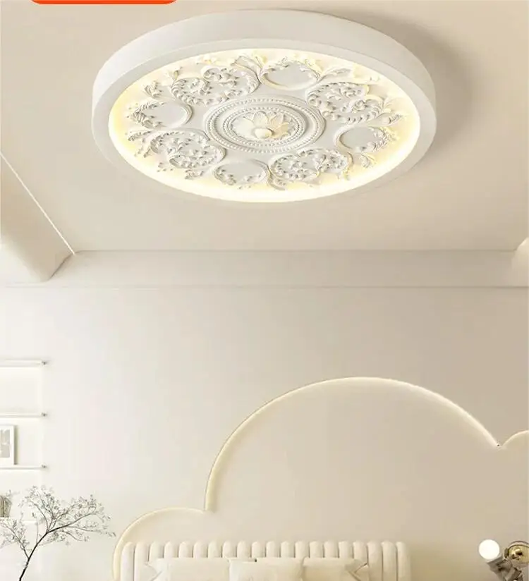Royaleva Flush Mount Ceiling Light with Dimmable Built In LED for Living Room and Bedroom