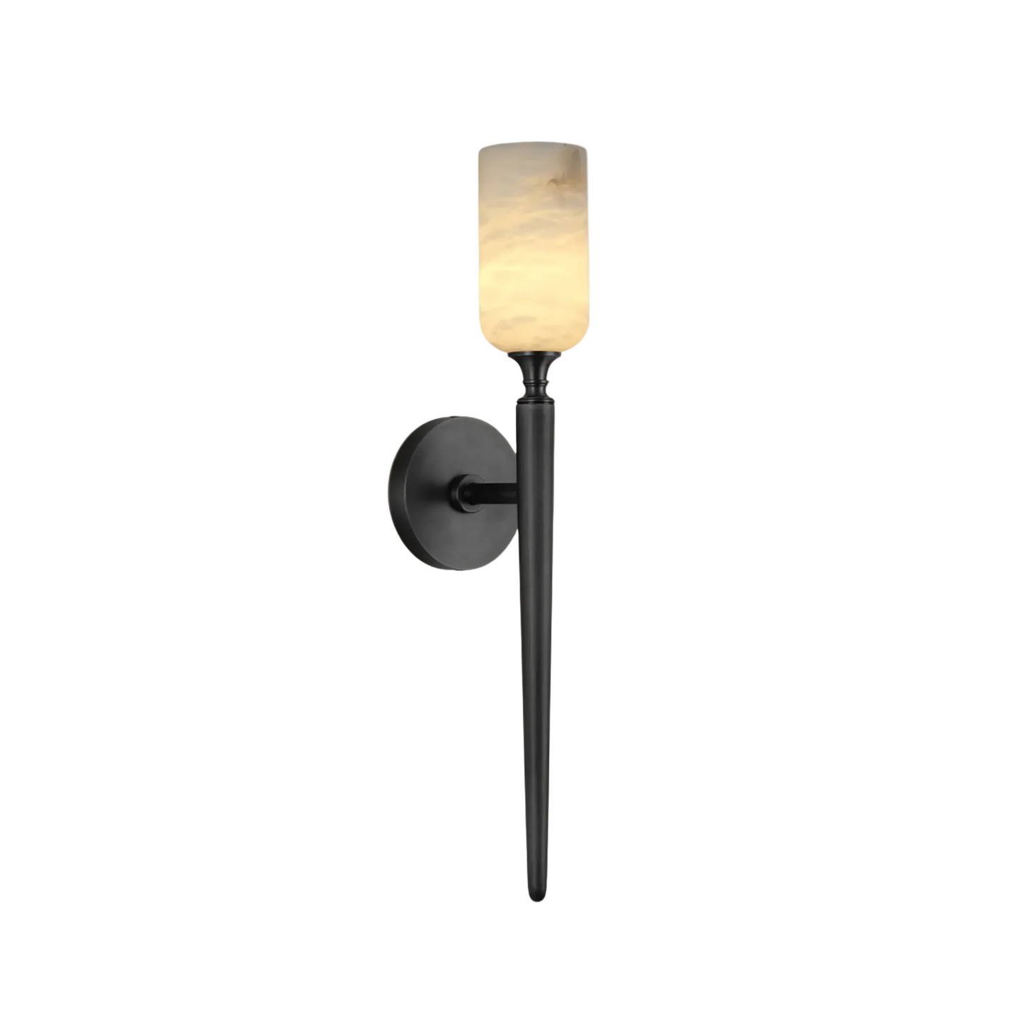 Royelux Natural Alabaster Wall Sconce - Modern Brass Lighting for Elegant Interiors