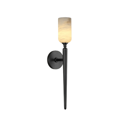 Royelux Natural Alabaster Wall Sconce - Modern Brass Lighting for Elegant Interiors