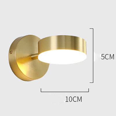 Lumora Copper LED Wall Sconce Modern Minimalist Wall Light For Living Room And Hallway
