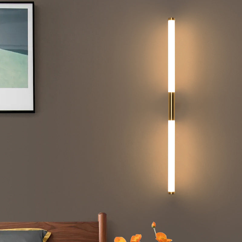 Rayvia Modern LED Bedroom Wall Sconce Lighting With Gold Accent Minimalist Fixture