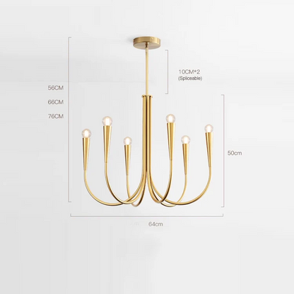 Royelux Modern Chandelier Light - Mid Century French Lighting for Dining, Living room