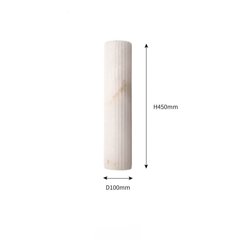 Royelux Fluted Alabaster Wall Sconce - Elegant Column Design for Soft Ambient Light