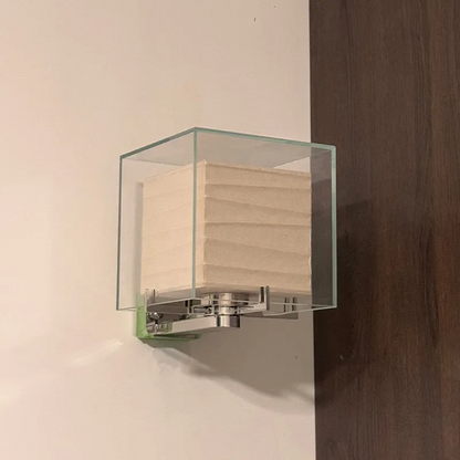 RoyaleGlow Modern Glass Cube Wall Sconce Lighting Fixture